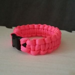 Neon Pink Paracord Bracelet
